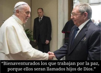 Raul Castro durante su visita al Vaticano.